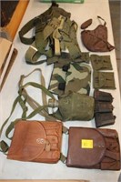 Mixed Military, Pistol belts, ammo pouches