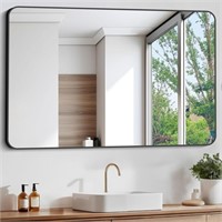 CIVENO Bathroom Mirror, 32''x48'' Black Rectangle