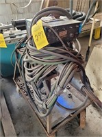 MILLER S-54A WIRE FEED ON CART, WITH LEADS
