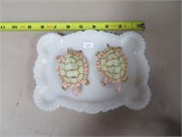 Anotomically Correct Turtles and Milk Glass Tray