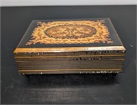 Vintage Inlaid Wooden Music Box