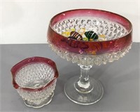 Lustered Glass Candy Dishes w/Glass Candy