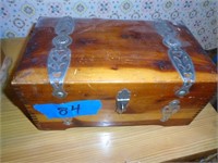 jewelry cedar chest with contents