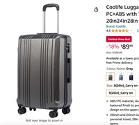 Coolife Luggage Expandable Suitcase