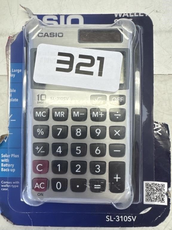 Casio SL-310SV Solar Calculator