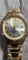 Puritan mens gold tone watch