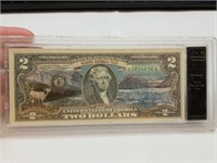 OF) UNC Montana glacier national Park $2 note