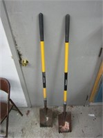(2)long handle roofing shingle shovels.