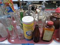 Assorted Bottles, Moth Crystals, Milk Bottles, ++