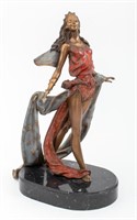Rosan "Bacchanal" Cold-Painted Bronze Sculpture