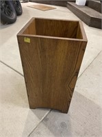 Primitive Wooden Umbrella Trash Can