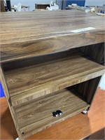 Rolling wooden cabinet