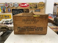 Mona Motor Oil Co Wood Crate
