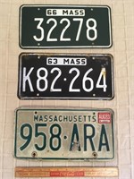 1963, 1966 MASSACHUSETTS LICENSE PLATES