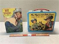 VINTAGE ROY ROGERS TIN LUNCH PAIL W HARDCOVER BOOK