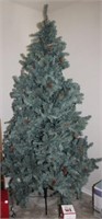 LIGHTED  FAUX CHRISTMAS TREE WITH PINECONES