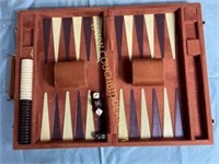 Suede Case Backgammon Game