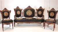 Victorian Parlor Set - Sofa & Pair of Chairs