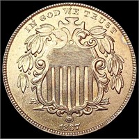1867 No Rays Shield Nickel UNCIRCULATED