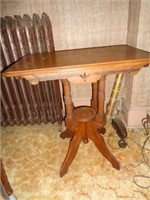 Spoon Carved Oak Stand Table