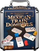 Mexican Train Dominoes Set Tile Board Game in