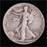 1943-S Walking Liberty Half-Dollar Silver Coin