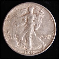 1943 Walking Liberty Half-Dollar Silver Coin