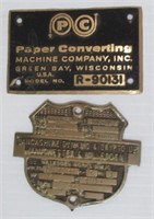 (2) Bronze/brass includes Paper CO. and Lankshire