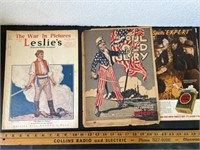 Antique WW I war magazine & sheet music.