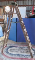 Step Ladder - Wood - 6' - Vintage - No Ship