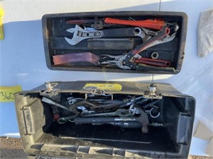 Toolbox with Crescent Wrenches, Wrenches
