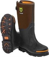TideWe Rubber Work Boot for Men with Steel Toe &