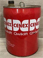 Cenex Quiklift 5 Gallon Oil Can 14" Tall