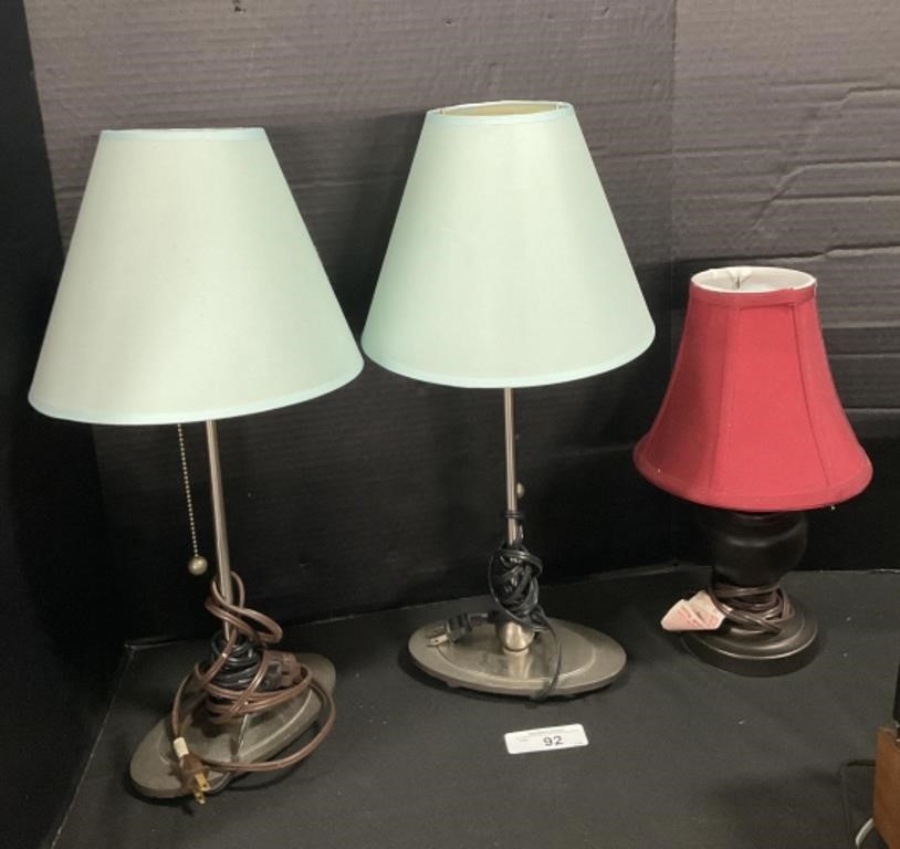 3 Table Lamps.