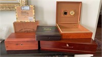 Mixed lot - Silverware chest, cigar box with