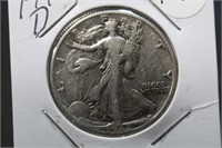 1942-D Walking Liberty Silver Half Dollar