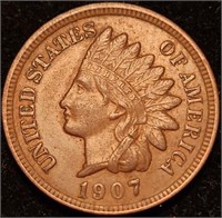 1907 Indian Head Cent - 4 Diamond Beauty