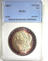 1880-S Morgan NNC MS65+ Purple Rim