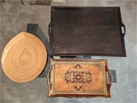 Set of Wooden Decorative Trays