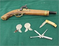 Wall hanger gun,pocket knife, etc