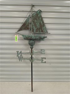 Copper ship weathervane 54x21