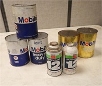 (2) CANS R-12 REFRIGERANT, 5 CANS OF MOBILEOIL