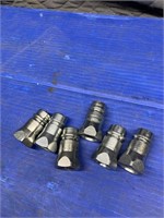 Quantity of 6 male hydraulic coupler ends
