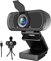 Live 1080p webcam with stereo microphone, USB desk
