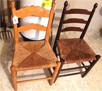 2 Clore Chairs-Oak & Mahogany