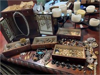 Assorted Jewelry and Jewelry Armoire