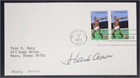 Hank Aaron Autograph on US First Day Cover with St