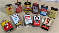 11pcs- vintage 4oz oil cans