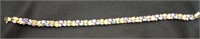 14k gold 10g tw bracelet with amethyst, citrine,