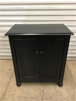 Nice Black 2-Door Storage Cabinet 26W x 16D x 30H